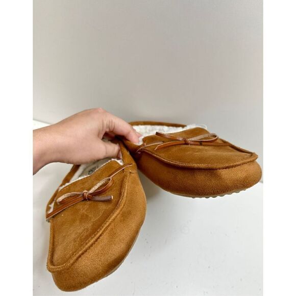 Nordstrom Rack Slippers Womens Size X-Large Faux Fur Brown Slip On Style - Picture 6 of 8